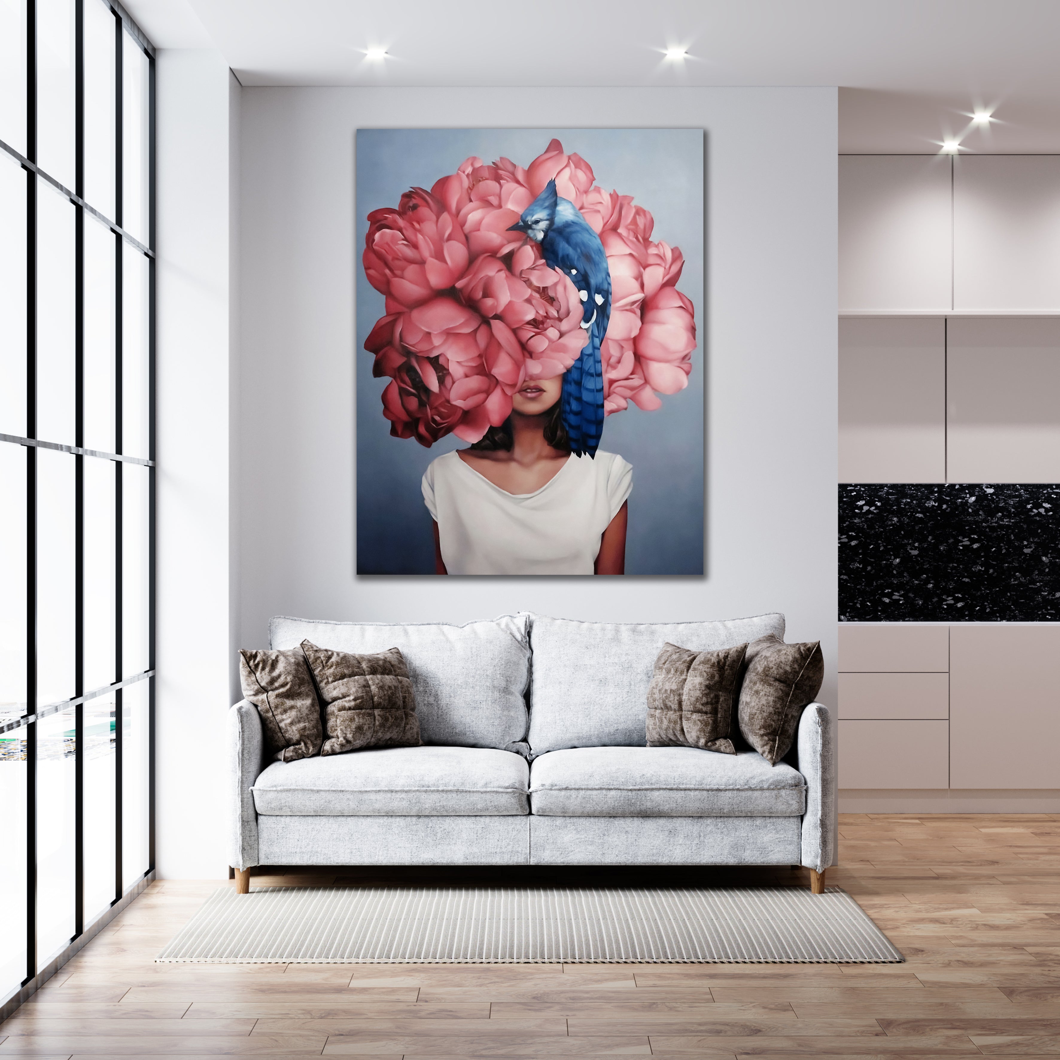 Schilderij Floral Portrait (Canvas)